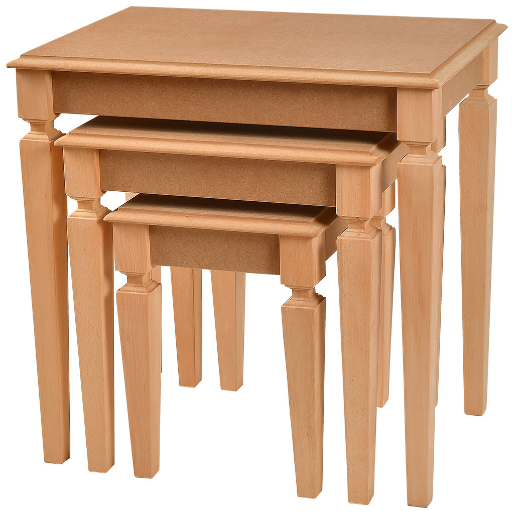 Ensemble de tables de bois et de MDF