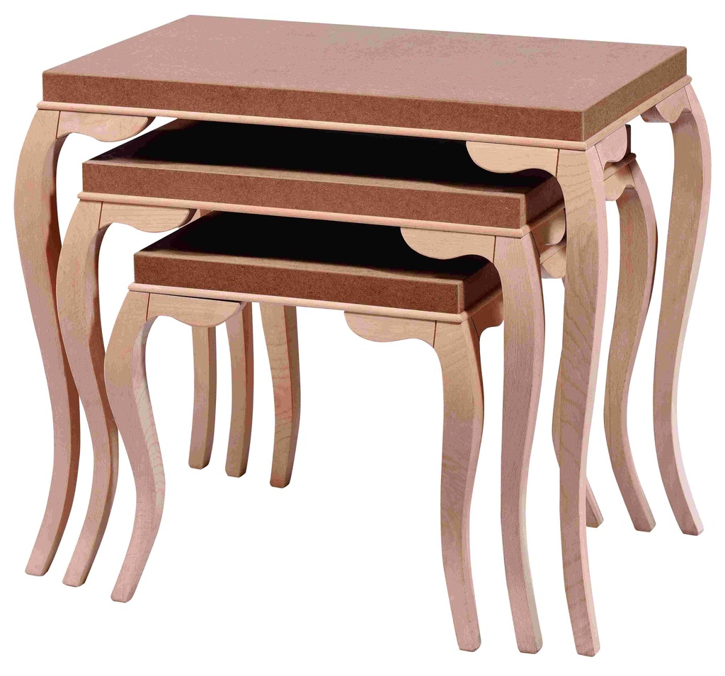 Ensemble de tables de bois et de MDF