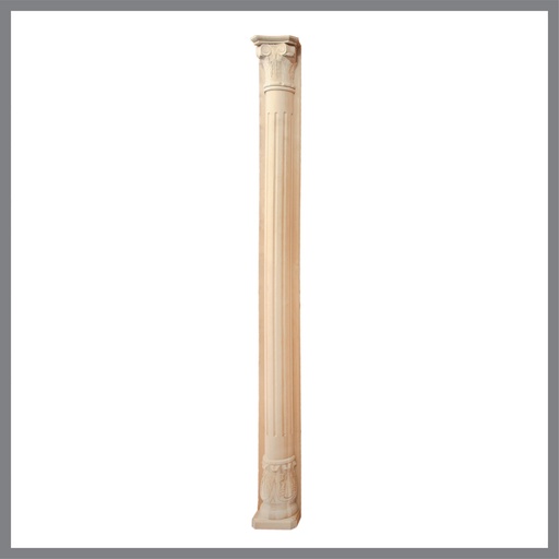 [H-9] Decorative wooden columns with sculptures