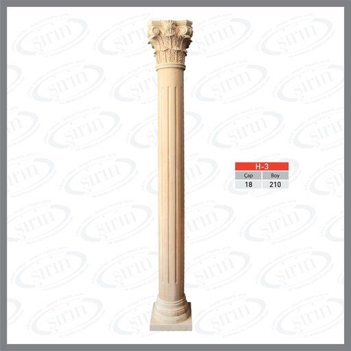 [H-3 A] Decorative wooden columns with sculptures