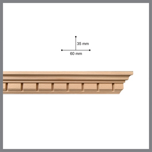 [KT-43] Geschnitztes hölzernes Gesims