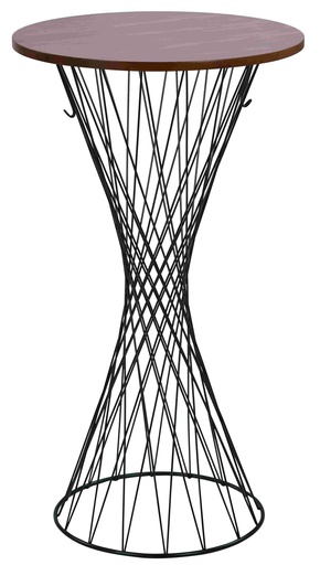[TEL-108] Table de bar en métal avec comptoir en bois