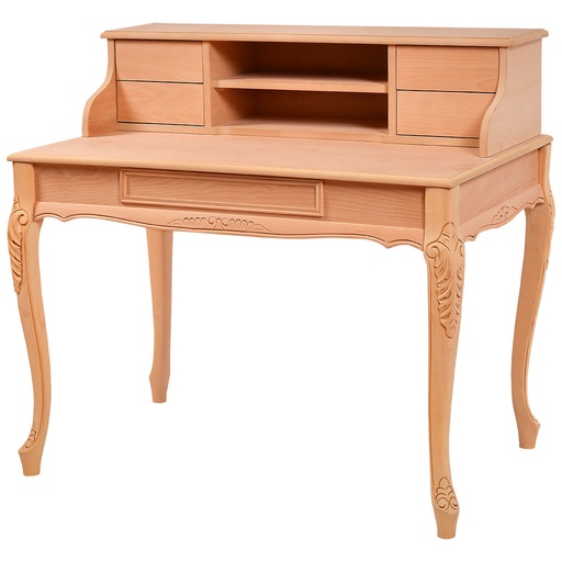 [6564C] Bureau en bois avec sculpture