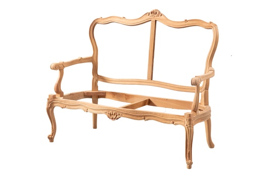 [6149N] Sofa en bois squelette avec sculpture