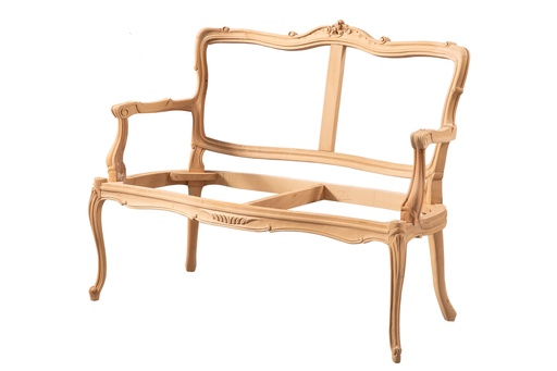 [6151N] Sofa en bois squelette avec sculpture