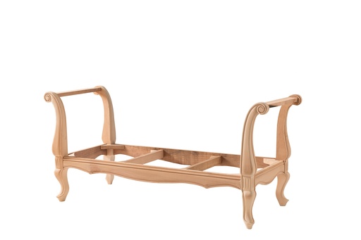 [6186N] Holz Sofa Skelett mit Skulptur