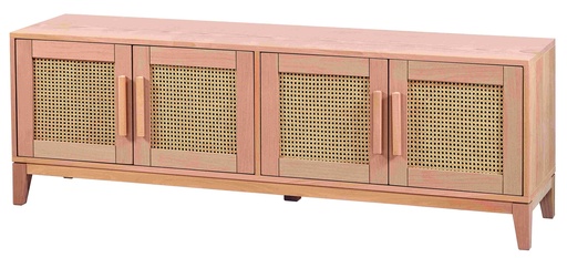 [TV-104] Holz und MDF TV Kommode mit Rattan