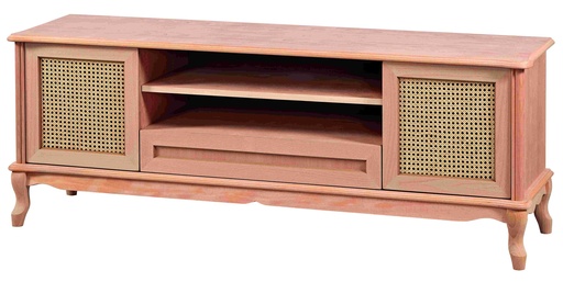 [TV-157] Holz und MDF TV Kommode mit Rattan