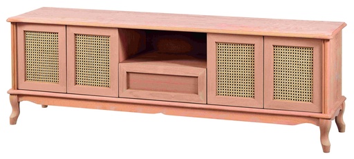 [TV-158] Holz und MDF TV Kommode mit Rattan