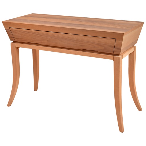 [5501C] Console en bois et MDF avec placage de noix