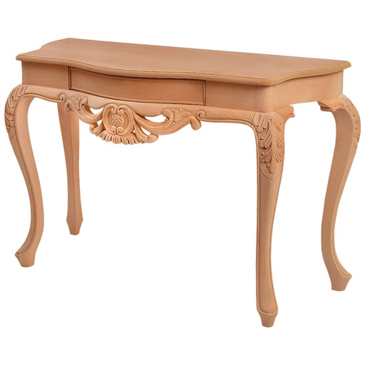 [5540C] Wooden console with sculpture