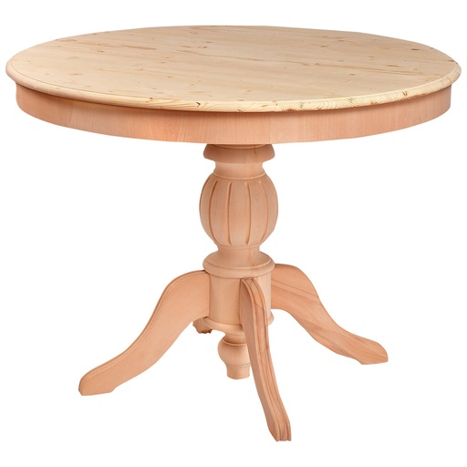 [6207C] The fixed round table of wood