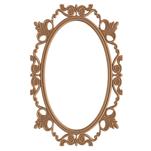 [7009C] The oval mirror frame in MDF