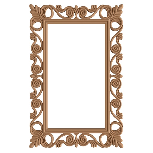 [7014C] The rectangular mirror frame in MDF