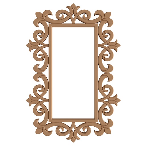 [7015C] The rectangular mirror frame in MDF