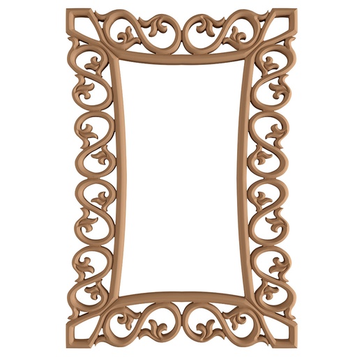 [7016C] The rectangular mirror frame in MDF