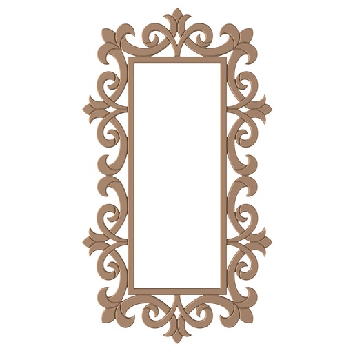 [7023C] The rectangular mirror frame in MDF