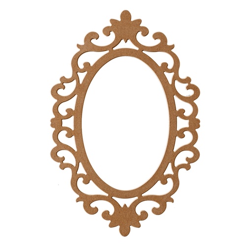 [7118C] The oval mirror frame in MDF