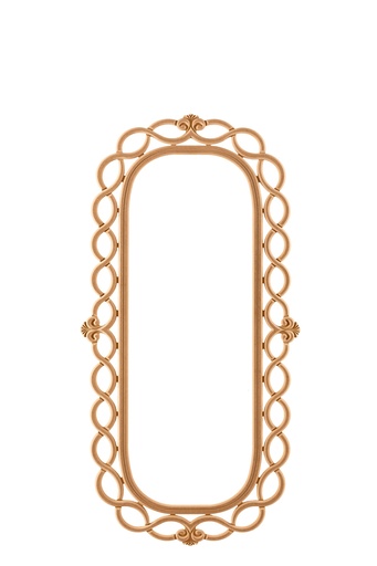 [9160N] The oval mirror frame in MDF