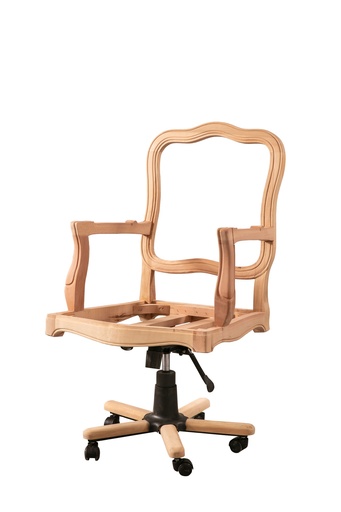 [5512N] Squelette d'une chaise de bureau en bois