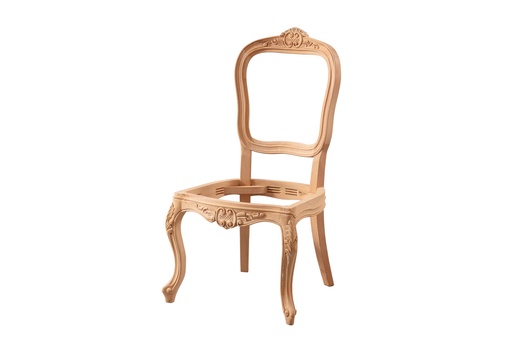 [5530N] Skeleton wooden chair with sculpture