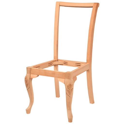 [5782C] Skeleton wooden chair with sculpture