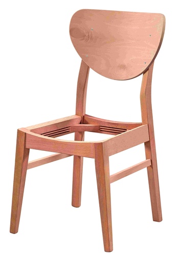 [SAN-217] Skeleton wooden chair with arms