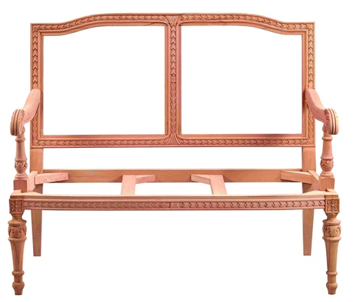 [CAY-111] Sofa en bois squelette avec sculpture