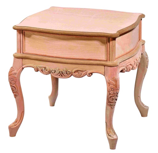 [ORT-118-1] Square wooden table with sculpture