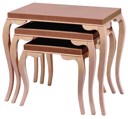 [ZGN-121] Ensemble de tables de bois et de MDF