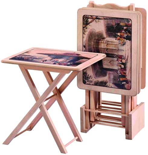 [ZGN-169] Set of printed wood tables