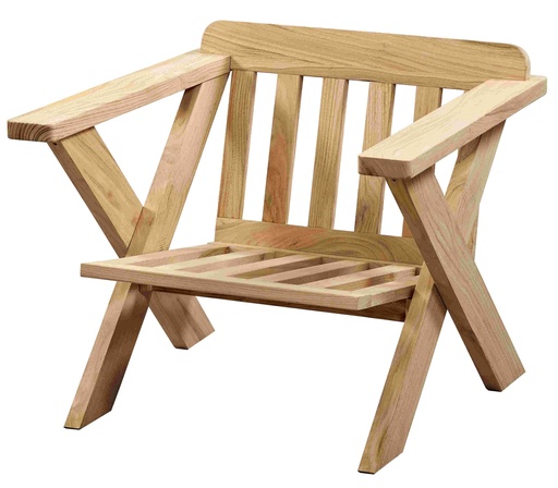 [BHC-111] Terrasse en bois de fauteuil squelettique